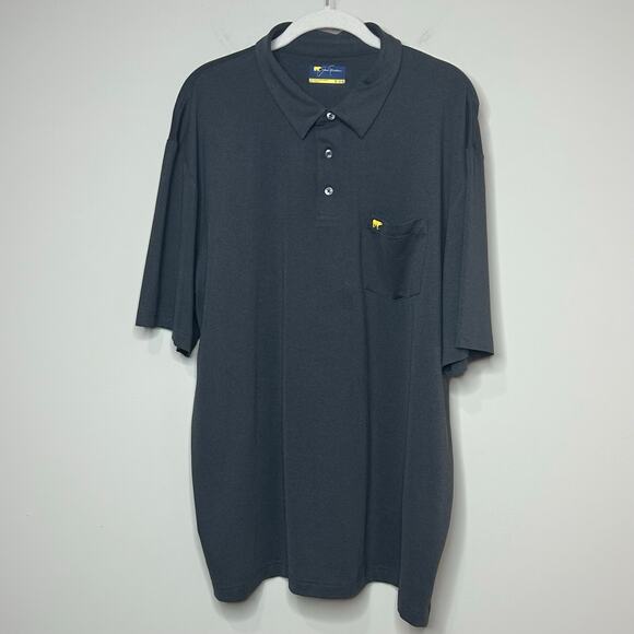 Jack Nicklaus Gray Golf Performance Polo Shirt Size XL Bear Emblem Short Sleeves - Picture 1 of 9